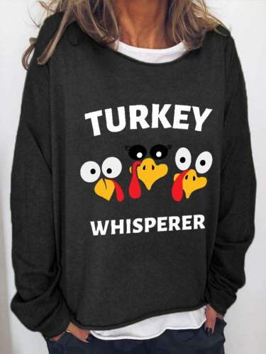 Women's Turkey Whisper Casual Printed Sweater