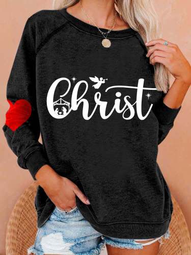 Women's Faith Christ True Story Print Sweatshirt