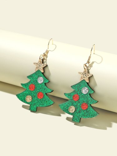 Women's Christmas Tree Vintage Earrings