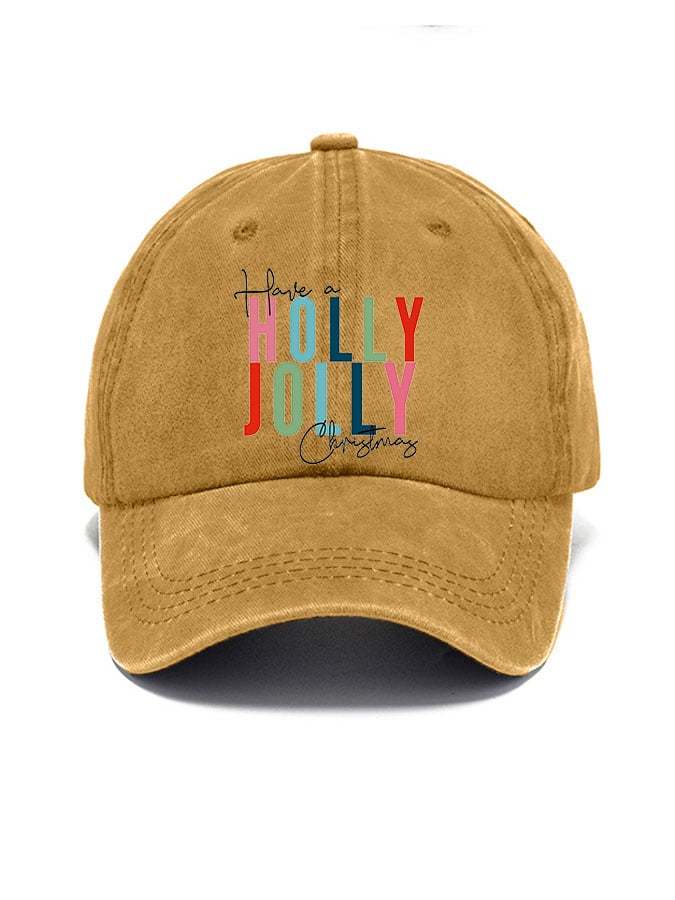 Have A Holly Jolly Christma Print Baseball Cap