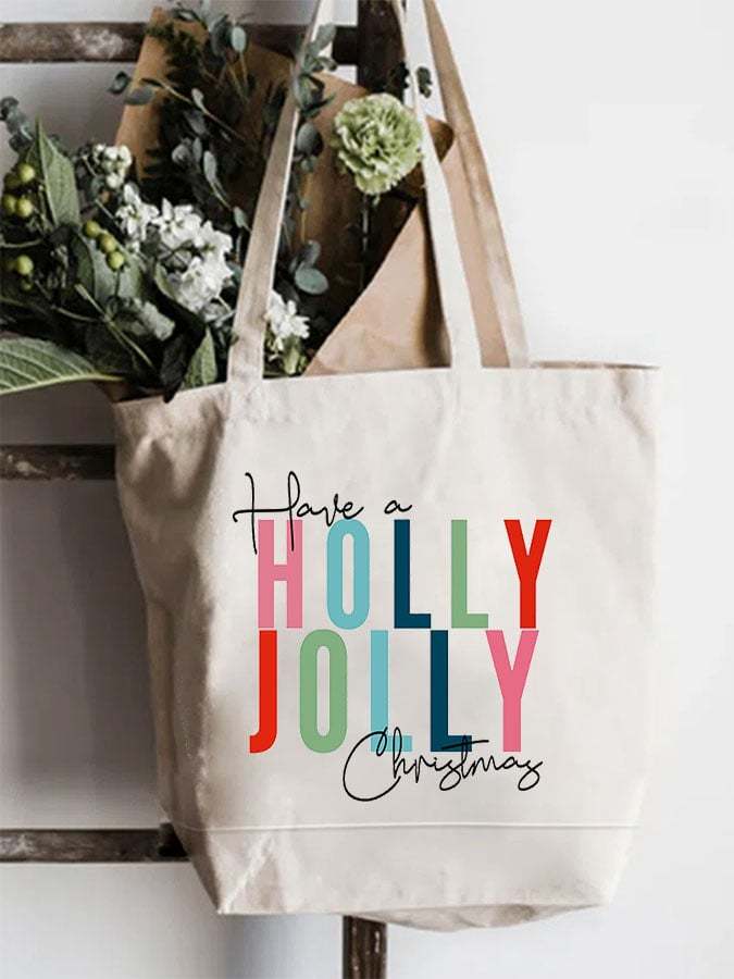 Have A Holly Jolly Christma Print Bag