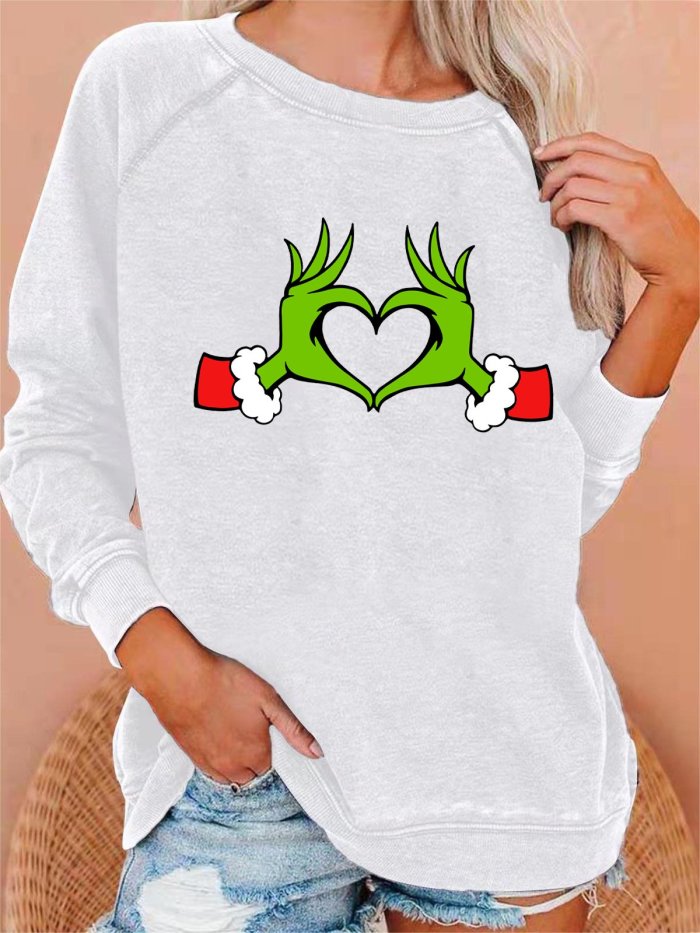 Women's Christmas The Ginchy Print Casual Crewneck Sweatshirt