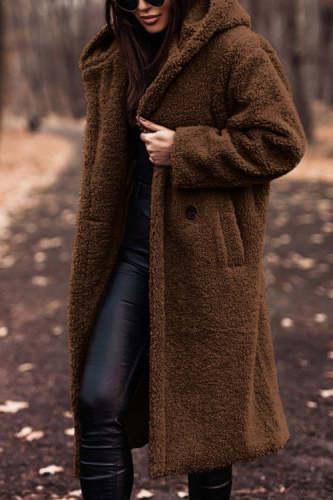 Rowangirl Autumn Winter Fashion Long Sleeve Hooded Long Coat
