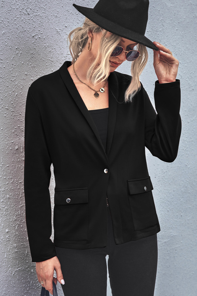 Women's Casual Suit Square Pocket Long Sleeve Light Weight Suit