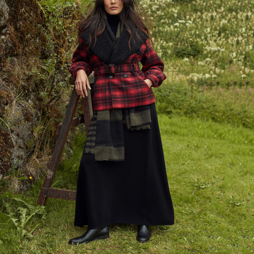 Archives Amelia Jacket in Red/Black Plaid