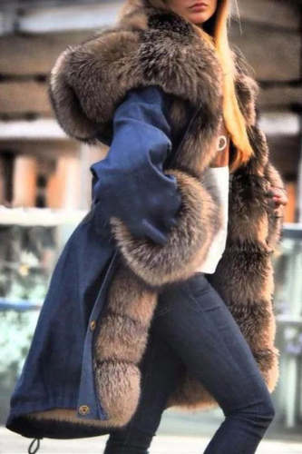 Colder Days Ahead Faux Fur Hooded Parka Coat