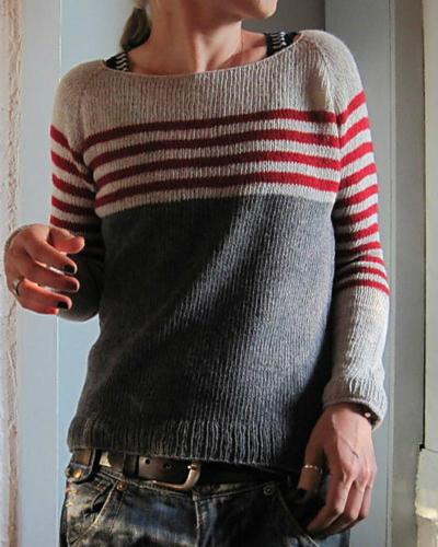Retro Striped Knitted Sweater