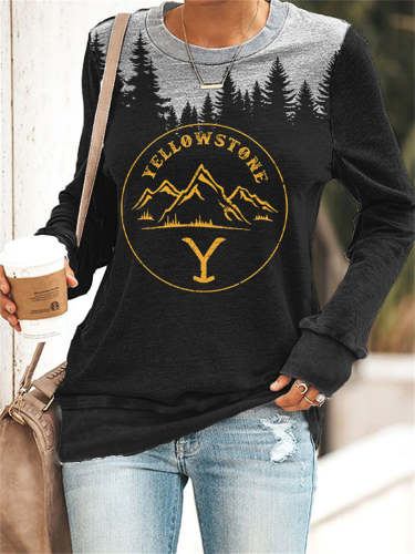 Western Graphic Dark Forest Sweatshirt