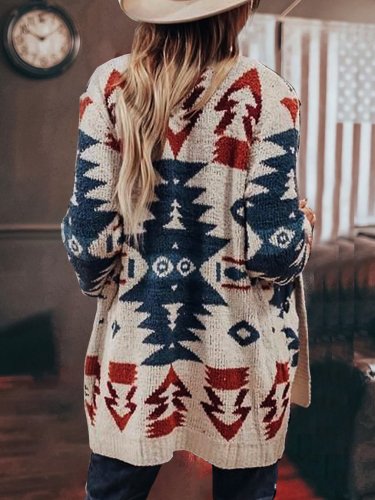 Vintage Tribal Knitted Sweater Cardigan