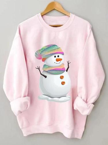 Women's Christmas Colors Snowflake Sweatshirt