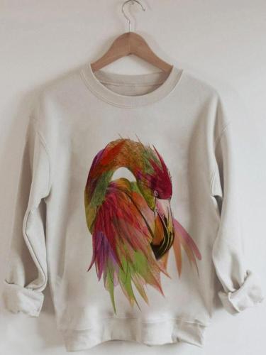 Women's Flamingo Print Sweatshirt