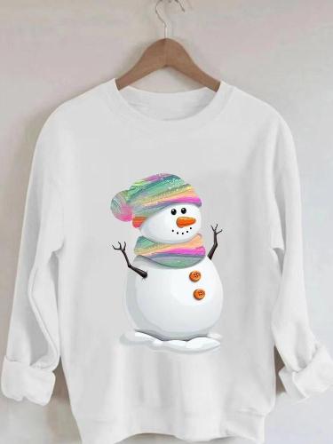 Women's Christmas Colors Snowflake Sweatshirt