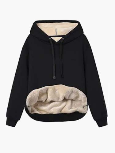 Women's Casual Cashmere Pocket Hooded Sports Sweater