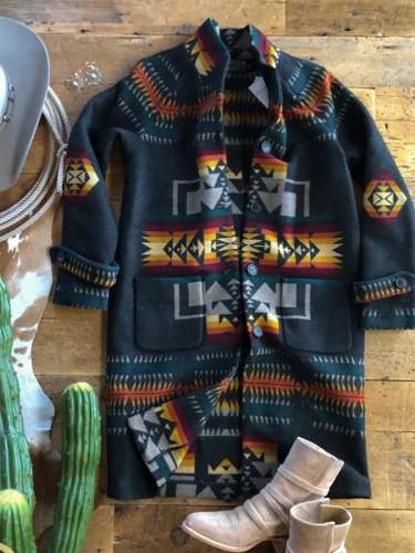Women's Vintage Western Aztec Jacket