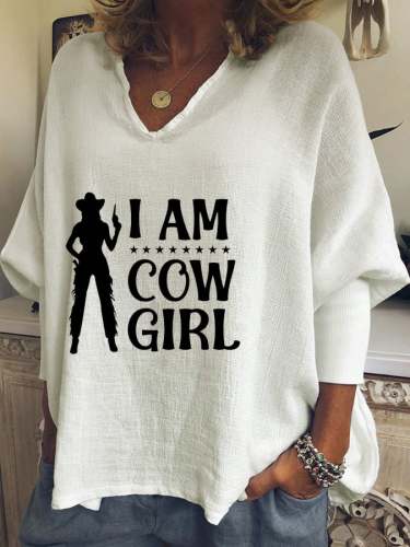 Women's I Am Cowgirl Print Sweatshirt