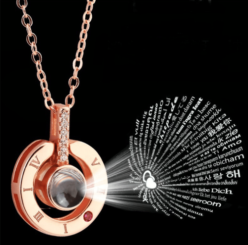 100 Languages ​​i Love You Memory Necklace