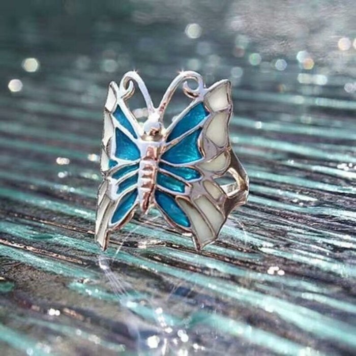 Luminous Butterfly Ring