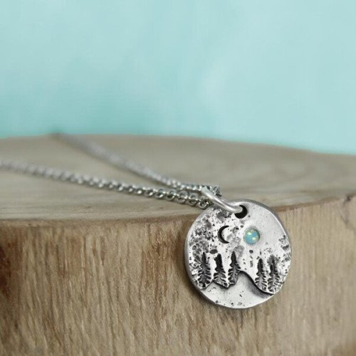 Mountain Necklace - Moonlight Necklace - Nature Necklace
