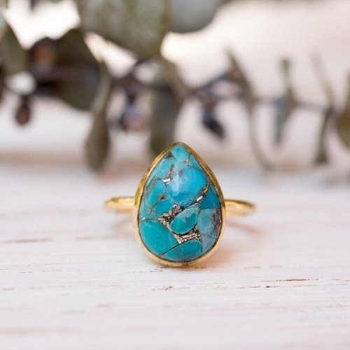 Turquoise Tear Drop Ring