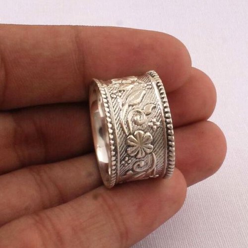 Handcrafted Boho Silver Ring