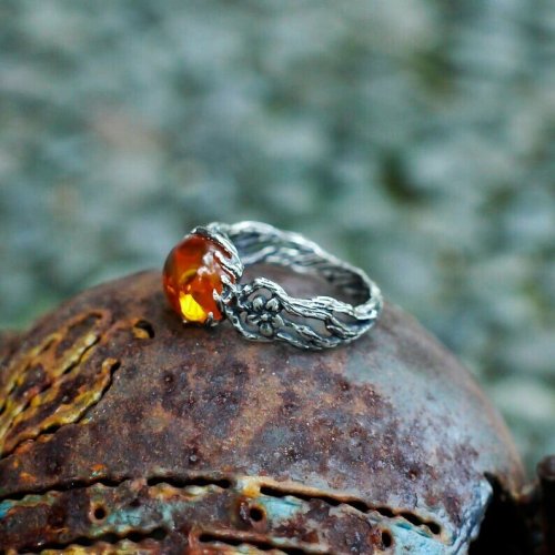 🔥 Last Day Promotion 70% OFF🔥Women's Amber Flower Ring