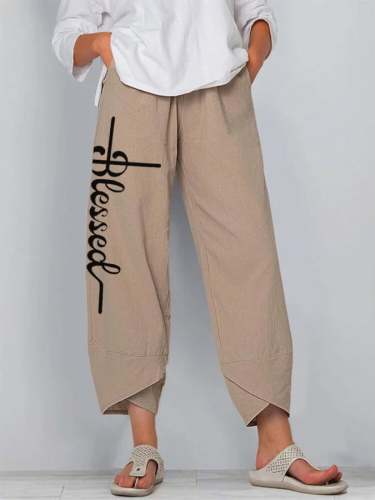Women's Blessed Cross Casual Trousers