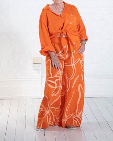 Plus Size Casual Linen Sequin Women's Suit