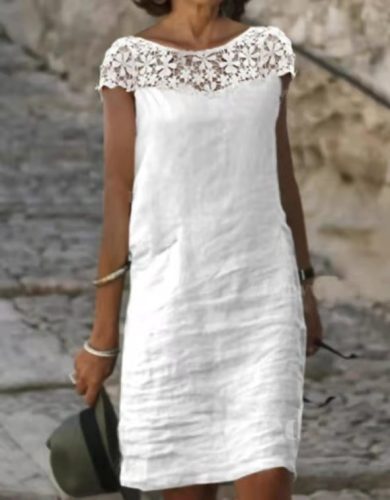 Short Sleeve Lace Casual Dress