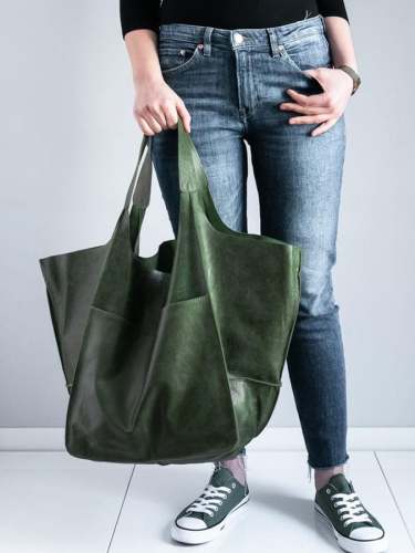 🔥Buy 3 Get 10% Off🔥Solid Color Leather Tote Bag