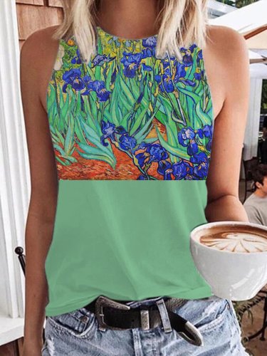 🔥Buy 3 Get 10% Off🔥Women's Vintage World Famous Painter Oil Painting Print Sleeveless Tee
