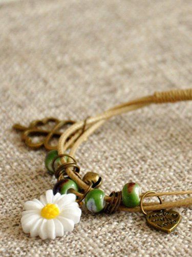 Small Daisy Daisy Sun Flower Bracelet Hand Woven