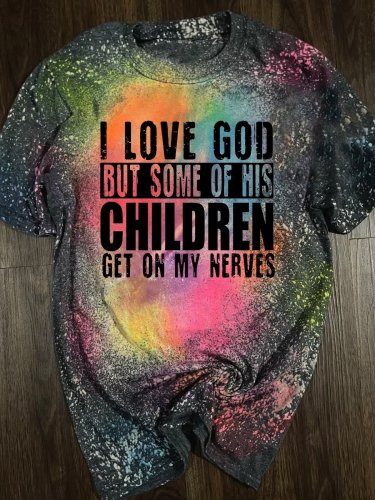 Women's I Love God Tie Dye T-Shirt