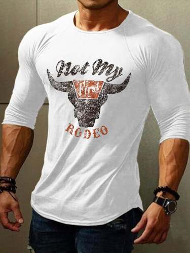 Men's Not My Rodeo Print Long Sleeve T-Shirt