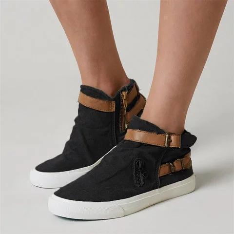 ankle canvas boots