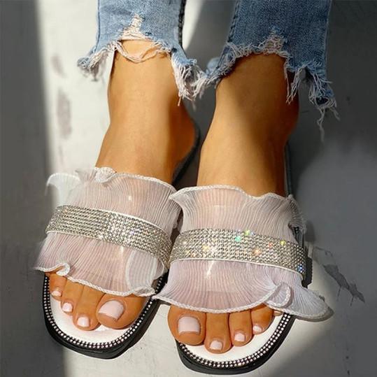 Fashion lace simple beach slippers