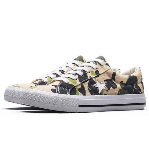 Camouflage Artificial Suede All Season Sneakers