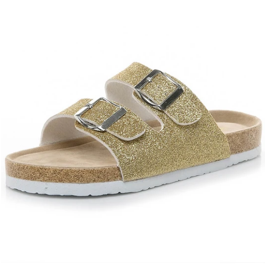 sequin flat sandals