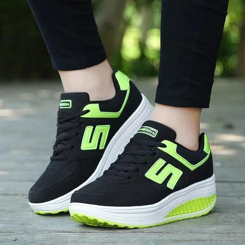 Women Running Comfortable Platform Sport Sneakers Shoes