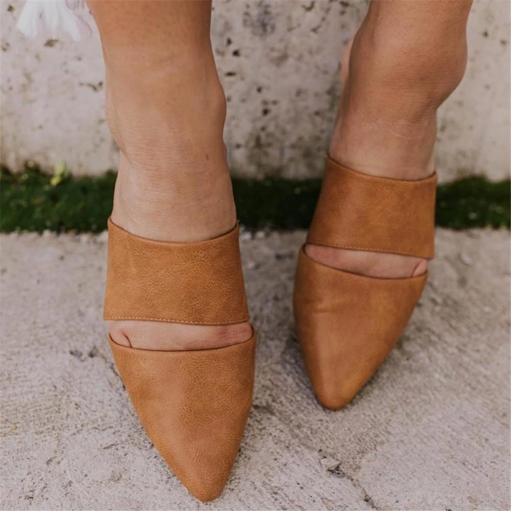 floral flat mules