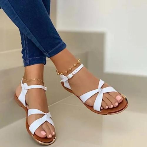 Holiday Flat Heel Leather Sandals