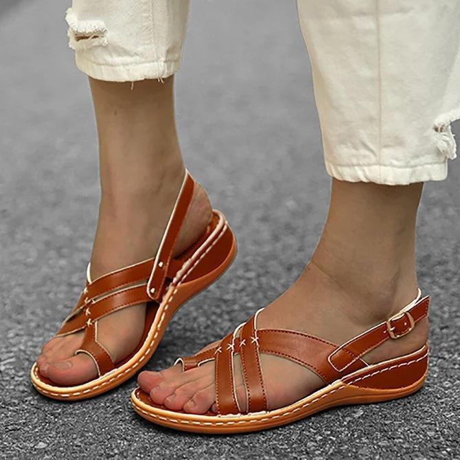 Buckle Summer Thong Sandals