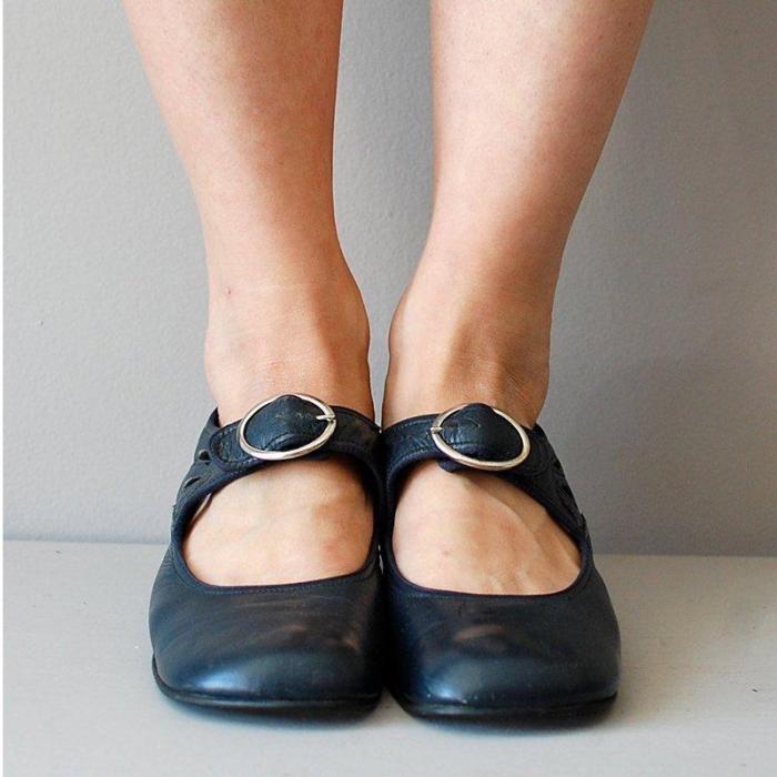 Mary Jane Summer Low Heel Vintage Women Sandals