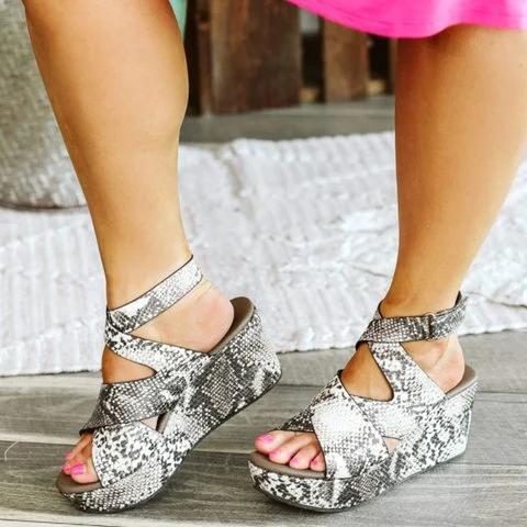 Snakeskin Casual Summer Leather Sandals