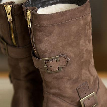 Women Vintage Warm Brown Snow Boots