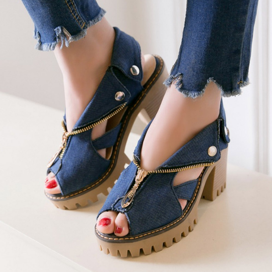 US$ 55.9 - 2020 New Fashion Women Summer Genuine Platform Sandals - www ...