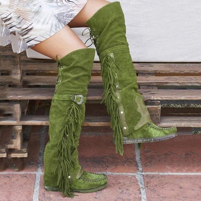 Flat Heel PU Winter Boots