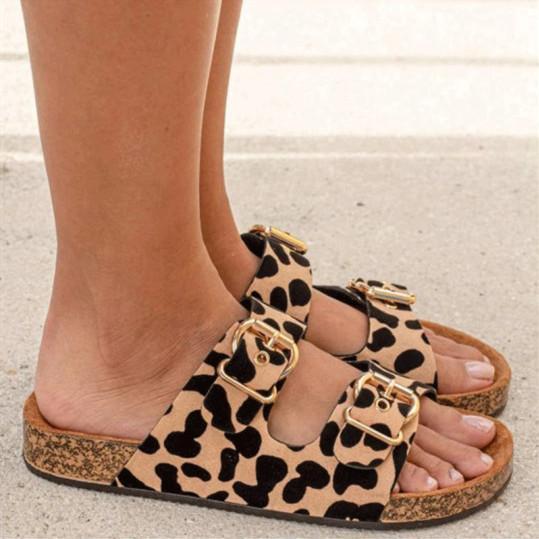 Leopard fashion casual sandals