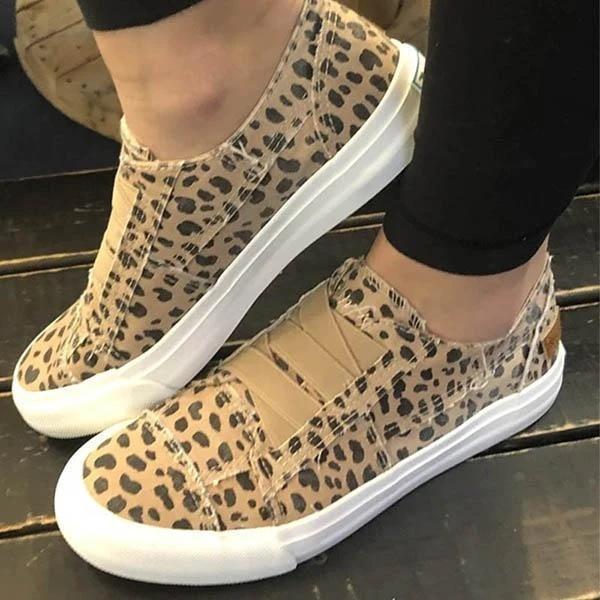 Women Latte Spots Slip on Sneakers