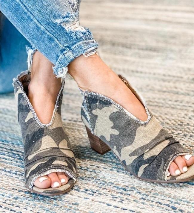 cotton canvas sandals