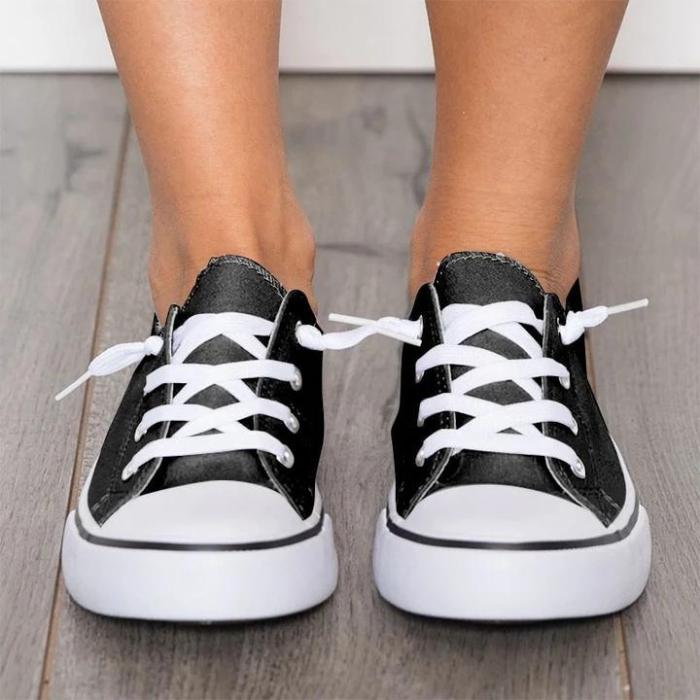 Women Canvas Sneakers Casual Comfort Plus Size Shoes